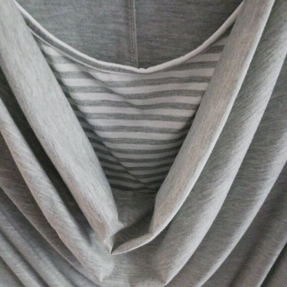 Faded Glory Cowl Drape Neck Gray Top Blouse Pullover Size 2X - Picture 2 of 8